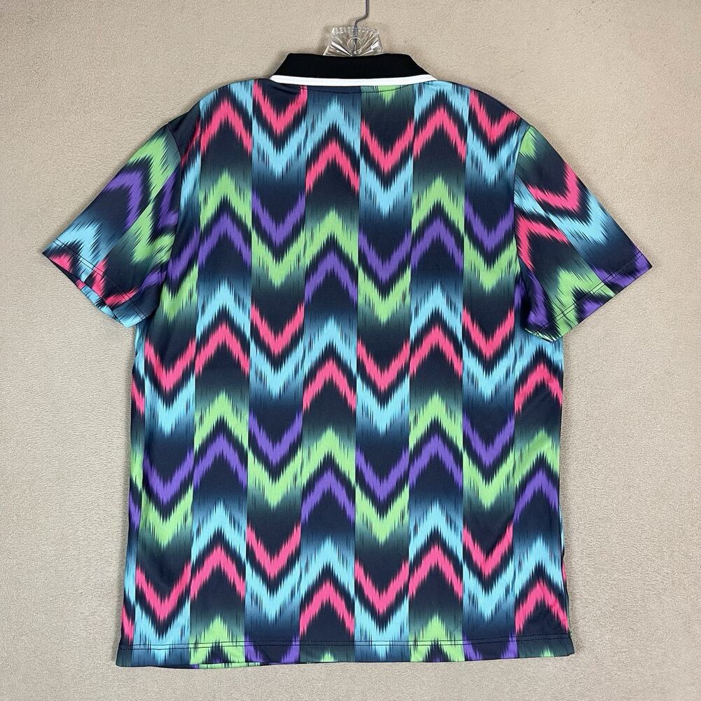 Primark Polo Shirt Mens M Multicolor Golf‎ Performance Dazed Print Short Sleeve - Picture 9 of 10